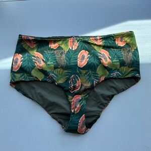 Kitty and Vibe Soliel Papaya High-Waisted Bottoms